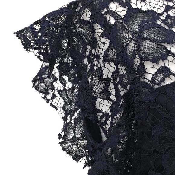 EnFocus Studio Dress Lace Navy Zip Up 12 - Picture 5 of 8